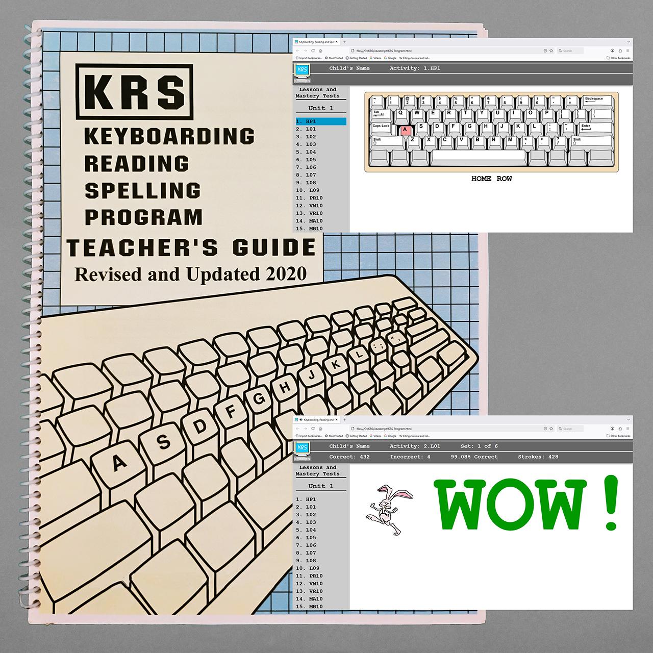 Keyboarding-Reading-Spelling (KRS) Windows CD + Teacher's Guide
