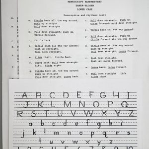 Zaner Bloser Penmanship Simplified Stroke Descriptions and Teaching Instructions - Manuscript (print)