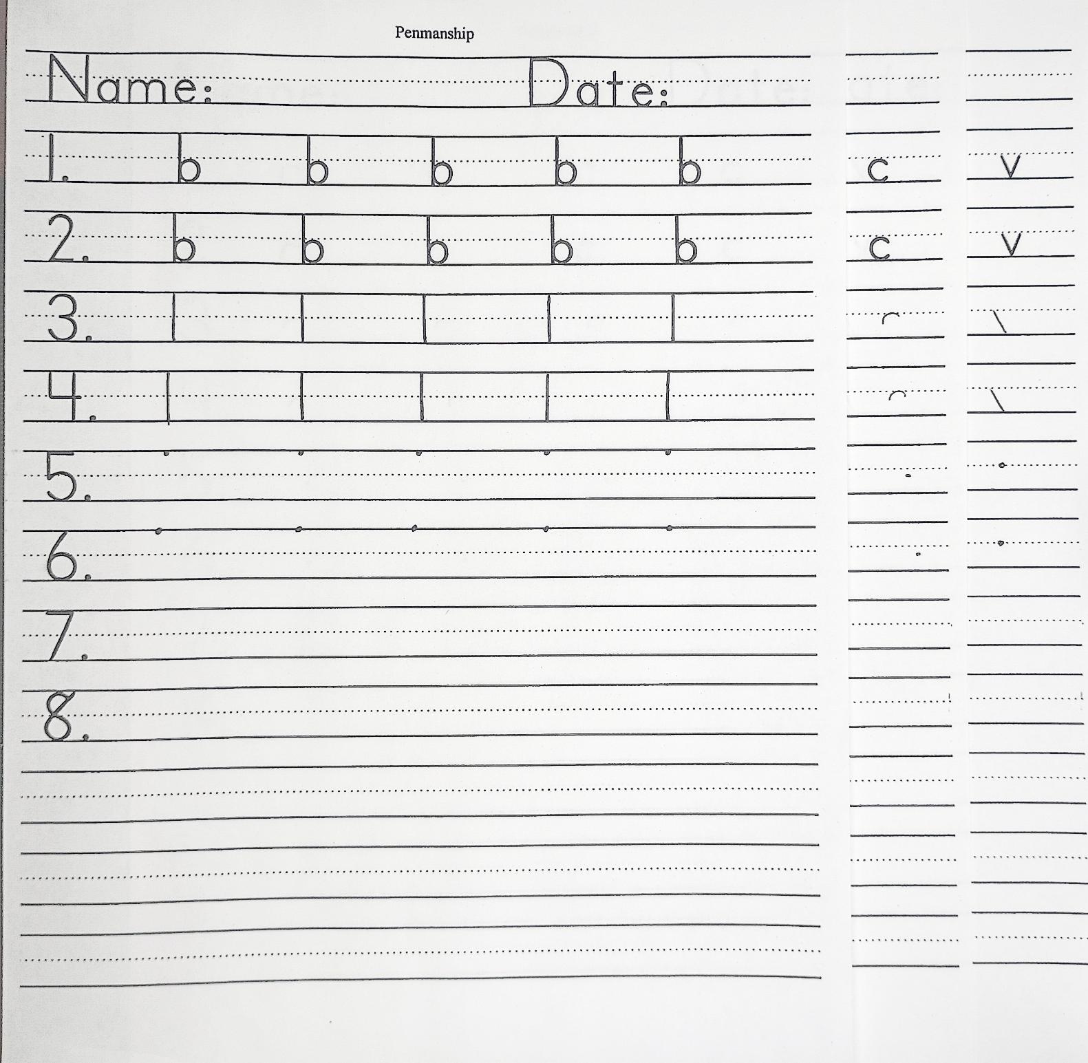 Zaner Bloser Penmanship Practice -Simplified Cursive, Lower Case letters