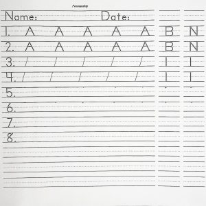 Zaner Bloser Penmanship Practice -Simplified Cursive, Upper Case letters